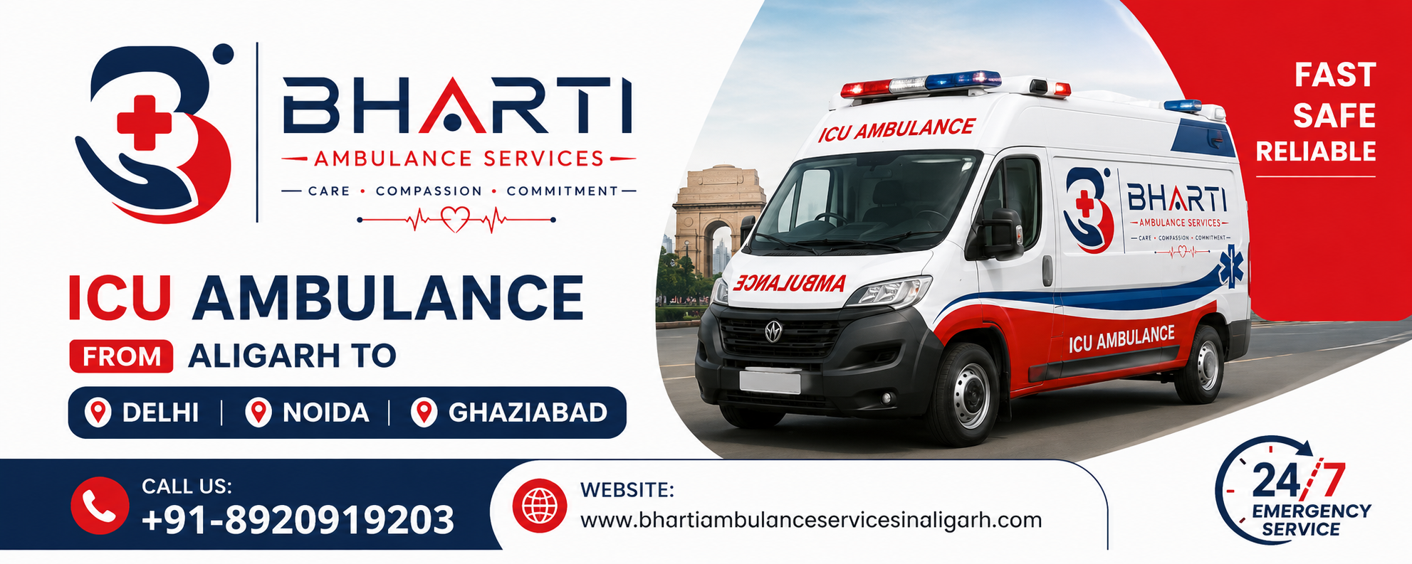 ICU Ambulance Services in Aligarh